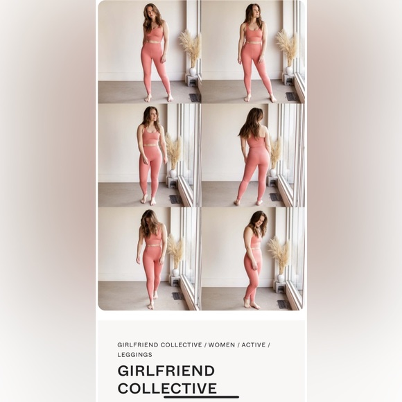 NEW Girlfriend Collective Coral Leggings Compressive Stretch Small - Picture 6 of 15
